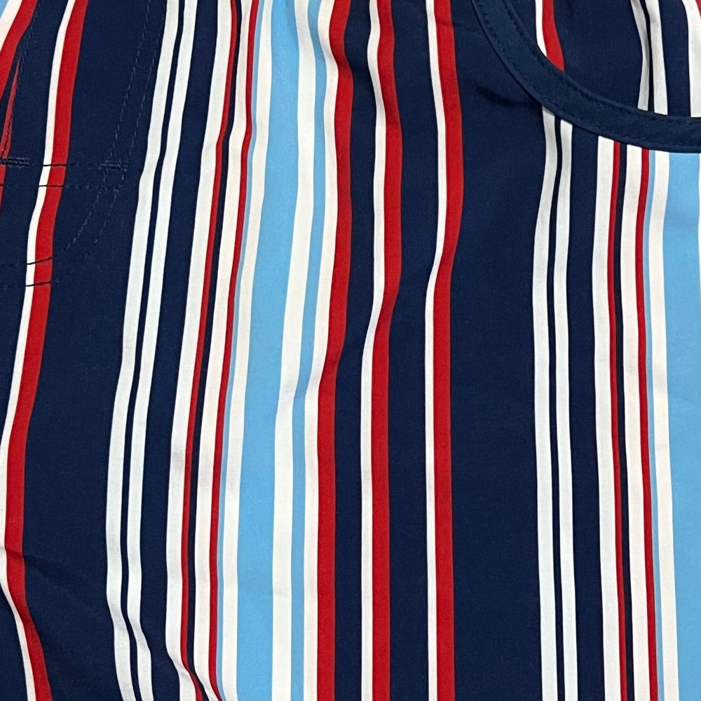 Andrew Christian Almost Naked Swim Shorts Blue/Red Stripe Size XL #70049 NWT - Picture 2 of 7